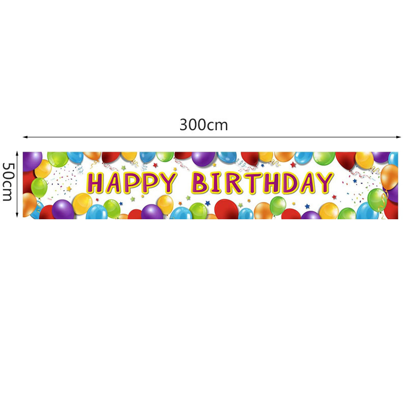 跨境热卖生日快乐背景布英文字母装饰布生日派对装饰场景布置道具