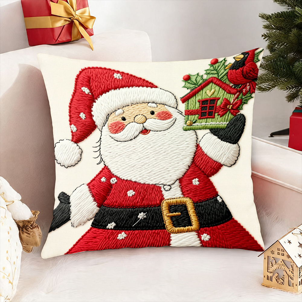 Santa & Reindeer Christmas Cushion Covers